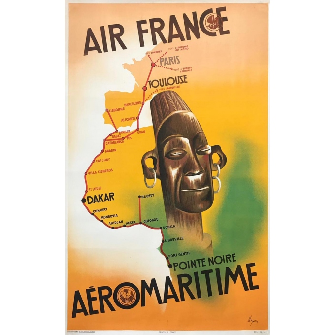 Affiche Ancienne Air France Aéromaritime