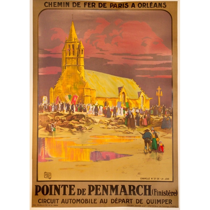 Pointe de Penmarch affiche signée de Charles Hallo Pointe de Penmarch affiche signée de Charles Hallo