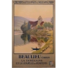 Affiche ancienne Beaulieu - La dordogne et la chapelle des pénitents - 1920 - Constant Duval