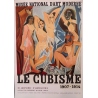 Vintage poster from 1953 from the exhibition on cubism from 1907 to 1914, Paris museum