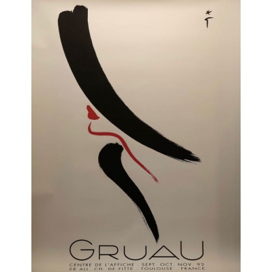 Affiche originale de l'illustrateur de mode René Gruau - 1992 - 120 par 160 cm