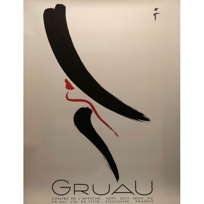 Original poster of René Gruau, fashion illustrator - 1992 - 47.2 by 63 inches