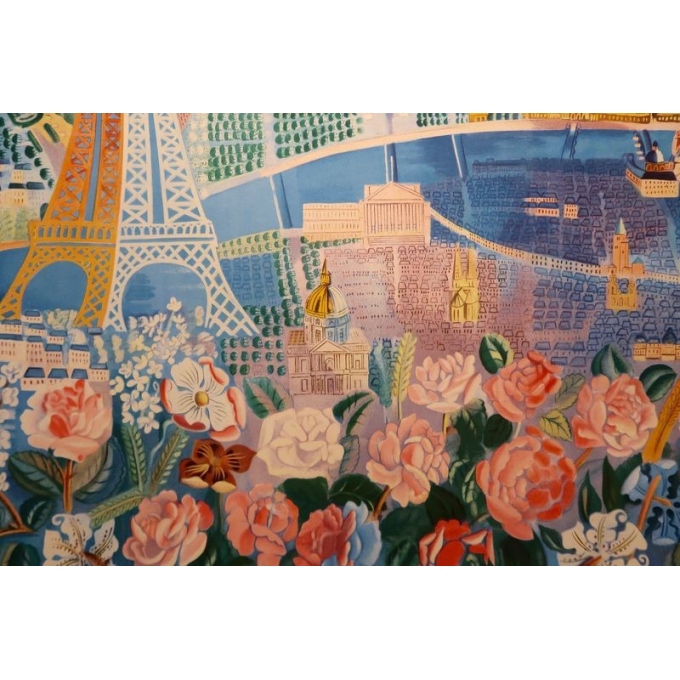 Affiche ancienne de Raoul Dufy : Le Printemps en France - 1950 - 100 x 63 cm - Vue 3