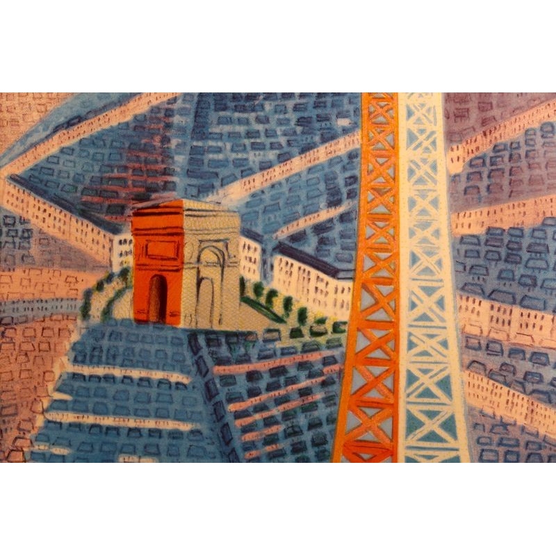 Affiche ancienne de Raoul Dufy : Le Printemps en France - 1950 - 100 x 63 cm - Vue 5