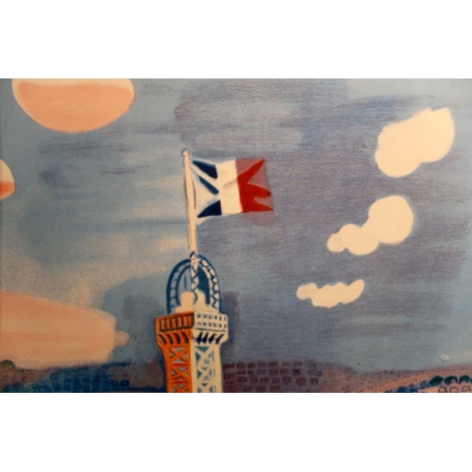 Affiche ancienne de Raoul Dufy : Le Printemps en France - 1950 - 100 x 63 cm - Vue 7