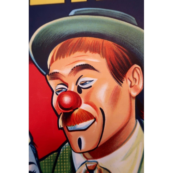 Vintage advertising poster for the Pinder circus - 1960 - Grinsson - Les Francesco - 17.7 by 25.2 inches - View 4 Vintage advertising poster for the Pinder circus - 1960 - Grinsson - Les Francesco - 17.7 by 25.2 inches - View 4