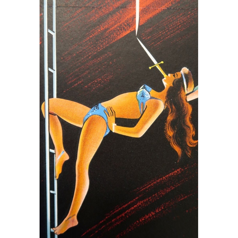 Affiche ancienne publicitaire du cirque Pinder - Grinsson 1960 - Un spectacle prestigieux et inédit - 45.5 par 64 cm - Vue 2