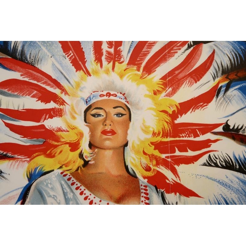 Affiche ancienne publicitaire du cirque Pinder - Grinsson 1960 - Un spectacle prestigieux et inédit - 45.5 par 64 cm - Vue 3