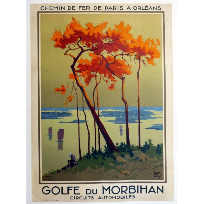Golfe du Morbihan affiche ancienne Charles Hallo 1927