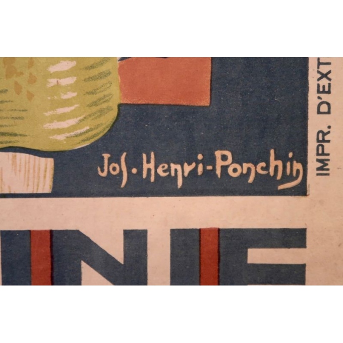 Affiche ancienne Annam Hué, l'Indochine française - Henri Ponchin - 1931 - 111 x 76 cm - Vue 5