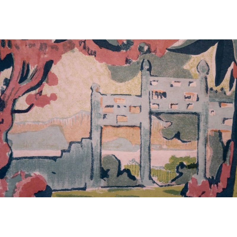 Affiche ancienne Annam Hué, l'Indochine française - Henri Ponchin - 1931 - 111 x 76 cm - Vue 6