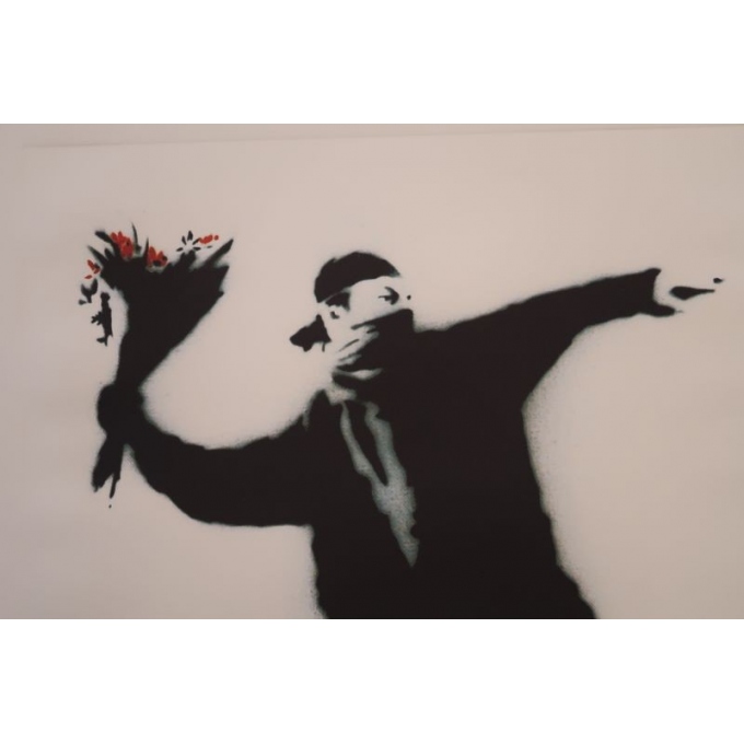 D'après Banksy 27/150 - Sérigraphie contemporaine - 50 par 66 cm - Vue 3
