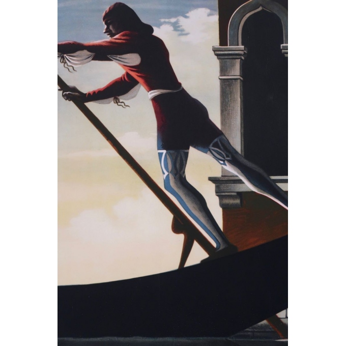 Affiche ancienne de voyage - A.M Cassandre - 1951 - Venezia - 62 x 100 cm - Vue 4