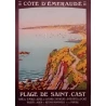 Affiche ancienne de tourisme - Constant Duval - Côte d'émeraude 1920 - Imprimée par Cornille & Serre Paris - 104 par 65 cm
