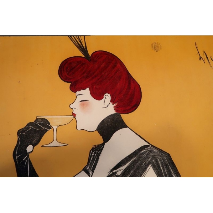 Affiche ancienne publicitaire - Leonetto Cappiello - 1902 - Champagne De Rochegré - 141 par 100 cm - Vue 3