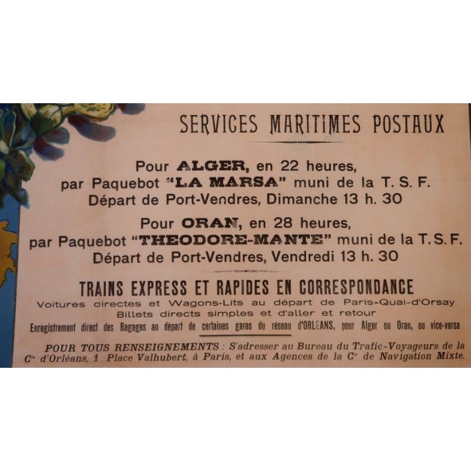 Affiche ancienne originale - José Silbert - 1910 - Palerme - Moullot Marseille - 108.5 par 77.5cm - Vue 4