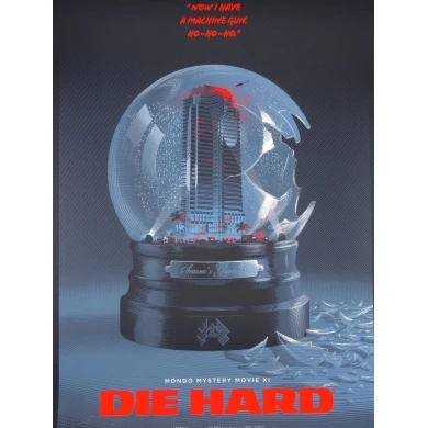 Affiche du film DIE HARD - Piège de cristal par Laurent Durieux. Elbé Paris.