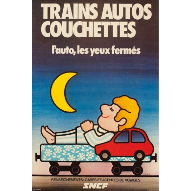 affiche originale de voyage - 1980 - APS Pastre - 115.5 par 77 cm