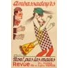 Vintage advertising poster - 1920 - Ambassadeurs - A.Barrère - 46.46 by 31.50 inches