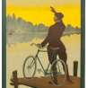 Affiche ancienne de publicité cycles Griffon - 1900 - Thor - 116.5 par 77 cm - Vue 2