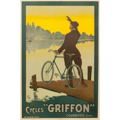 Vintage advertising poster cycles Griffon - 1900 - Thor - 45.87 by 30.31 inches