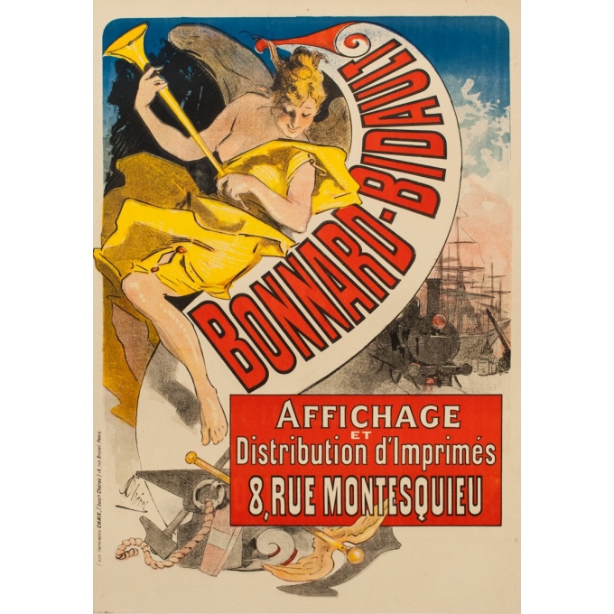 Vintage advertising poster - Jules Cherret - 1887 - Bonnard-Bidault - 48.43 by 34.45 inches