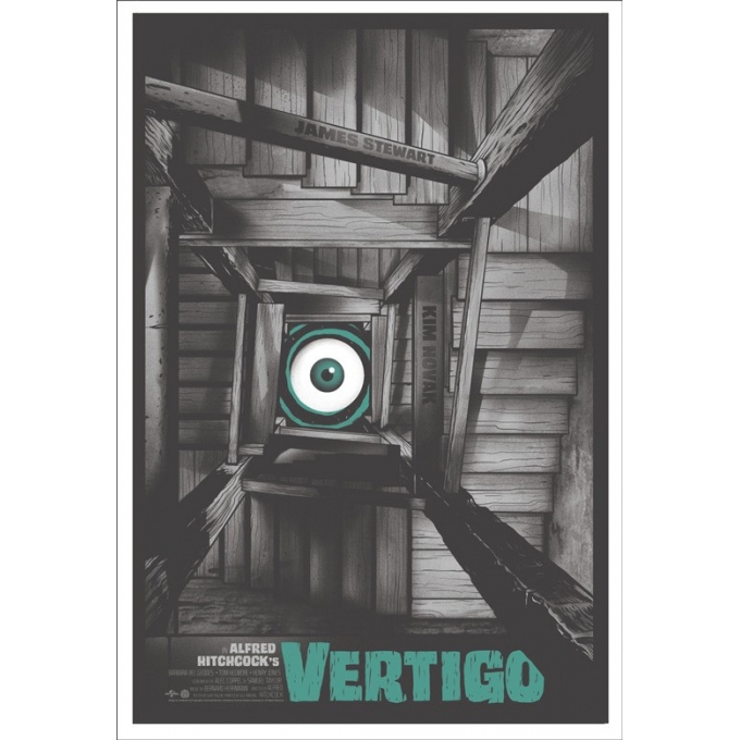 Affiche VERTIGO - Gary Pullin. Elbé Paris.