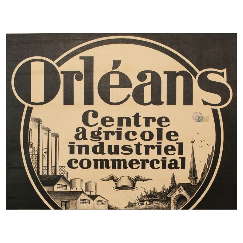 Vintage poster fair exhibition Orléans 1927 - Guy Chabrier - 45.67 by 31.10 inches - view 2