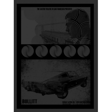 Affiche BULLIT - David O'Daniel - affiche en sérigraphie- Série limitée signée et numérotée. Elbé Paris.