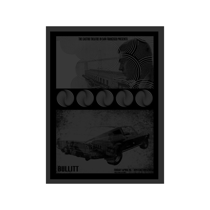 Poster of BULLIT - David O'Daniel poster in serigraph signed and numbered. Elbé Paris.