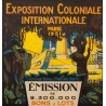 Affiche ancienne originale Exposition Coloniale Internationale Paris 1931 - O. Mapin - 117.5 par 77 cm - Vue 2