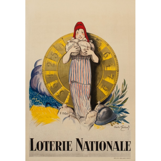 Affiche ancienne publicité - André Galland - 1918 - 114 par 78 cm