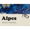 Vintage travel poster - Dali - 1970 - Alpes French Railways - 38.98 by 24.61 inches - View 3