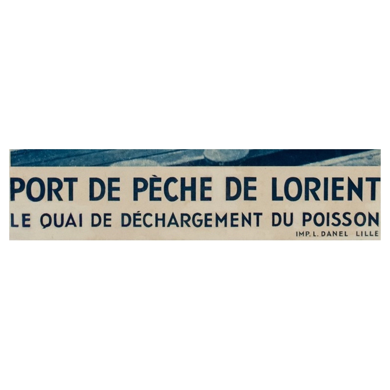 Vintage poster rail - Clichet Auclair-Melot - Port de pèche de Lorient - 38.58 by 24 inches - view 3