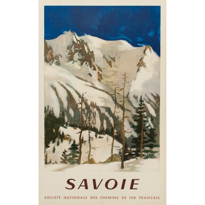 Affiche ancienne de voyage - SNCF - Fontanarosa - Savoie - 99 par 62 cm