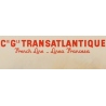 Vintage travel psoter - Albert Brenet - Cie Gle Transatlantique - 1950 - French Line - View 2