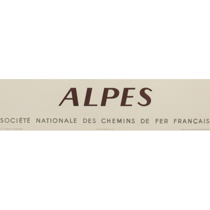 Affiche ancienne de voyage - Alpes - SNCF - Capon - 1956 - 100 par 62 cm - Vue 3