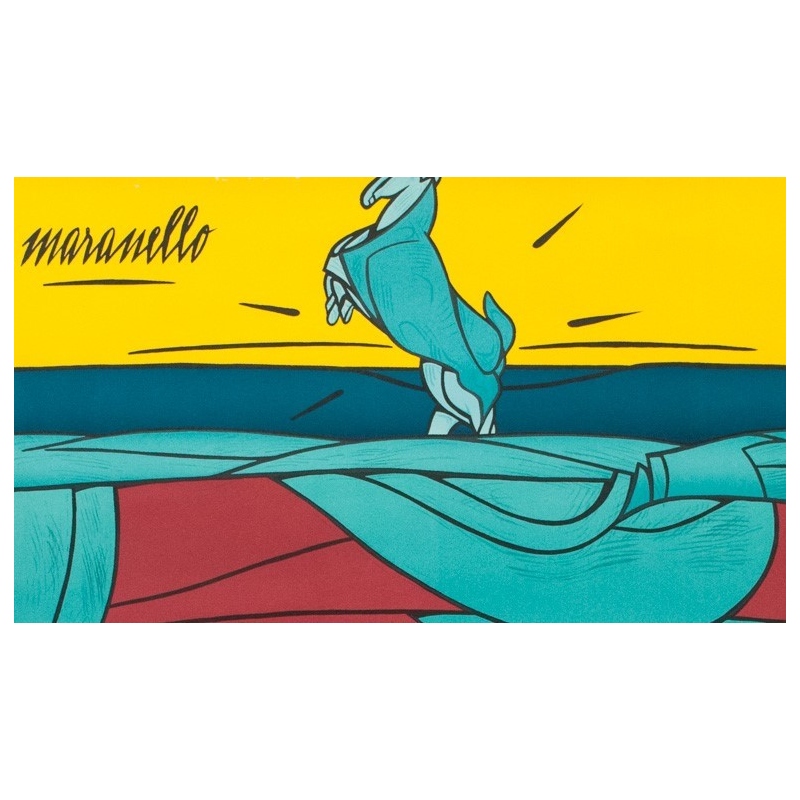 Sérigraphie originale Adami - 1987 - Hommage à Ferrari - 90 par 67 cm - Vue 2