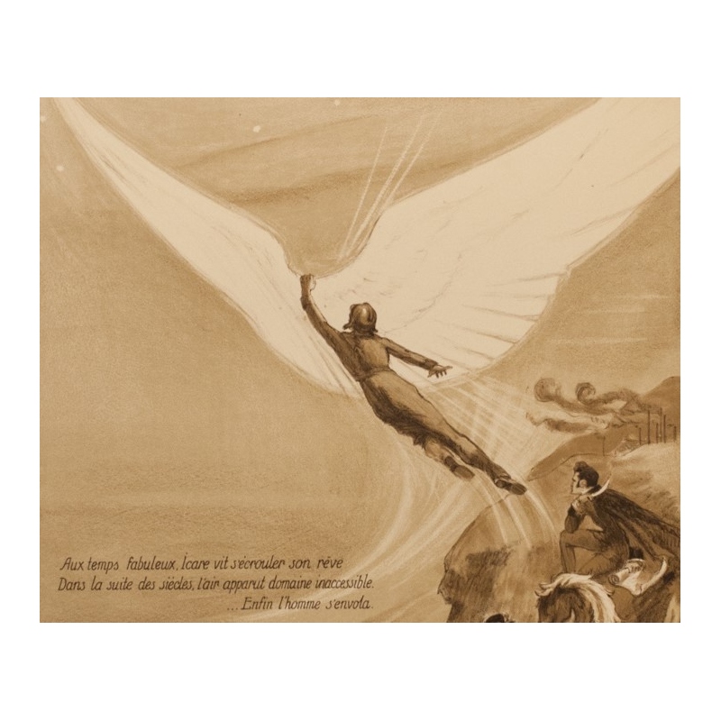 Affiche ancienne publicité - Georges Villa - 1922 - Les Ailes - 114.5 par 75 cm - Vue 3