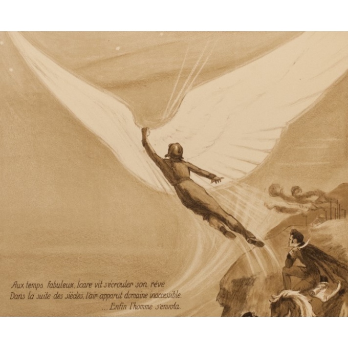 Affiche ancienne publicité - Georges Villa - 1922 - Les Ailes - 114.5 par 75 cm - Vue 3