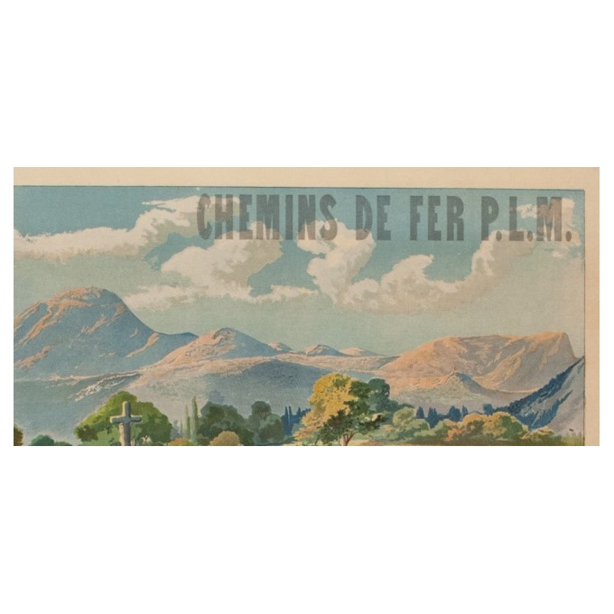 Vintage french travel poster - Tanconville - Chatel Guyon les Bains - 1898 - 42.52 by 29.13 inches - View 2