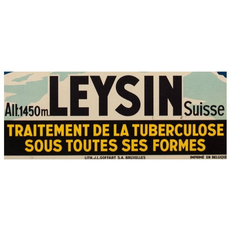 Vintage advertising poster - Jacomo - 1930 - Leysin Suisse - 39.37 by 24.61 inches - View 3