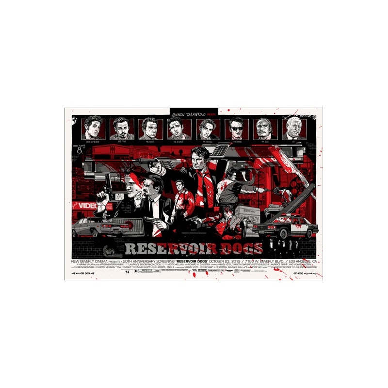 Serigraph of Tyler Stout - Reservoir Dogs. Elbé Paris.