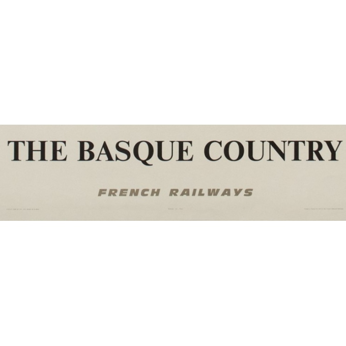 Original vintage travel poster - The Basque Country - Rolland Oudot - 1968 - 39.17 by 24.41 inches - View 3 Original vintage travel poster - The Basque Country - Rolland Oudot - 1968 - 39.17 by 24.41 inches - View 3