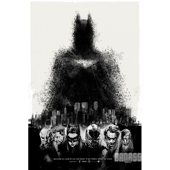 Poster printed in serigraph JOCK - BATMAN variant. Elbé Paris.