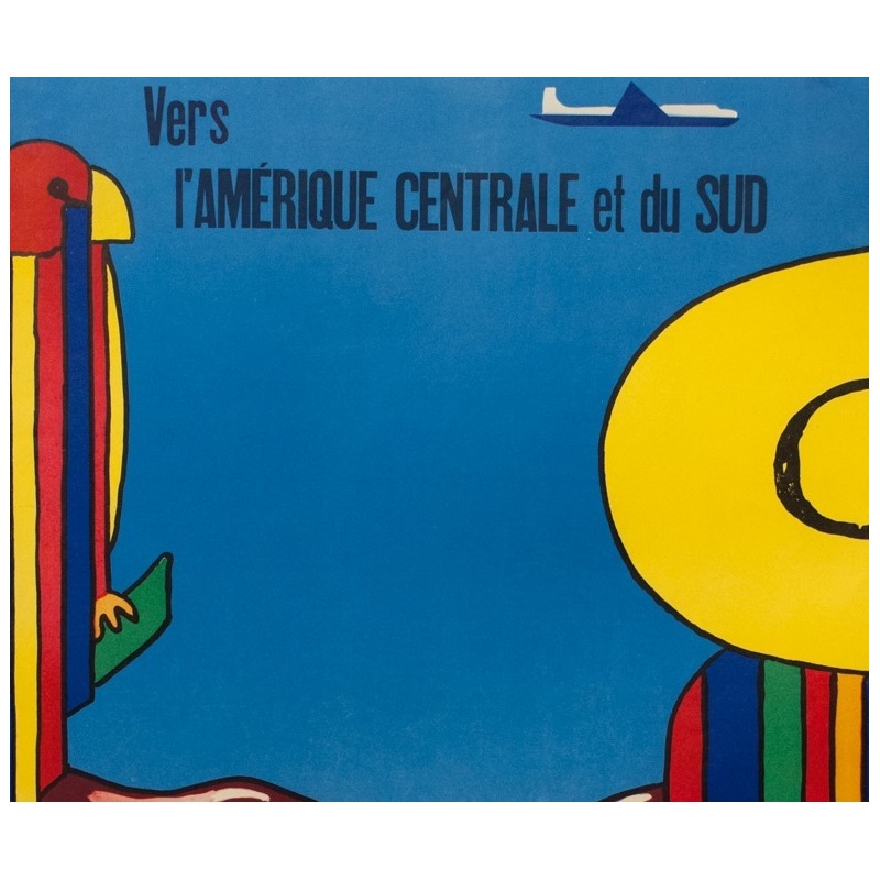 Vintage travel poster - Alitalia Amérique Centrale et du Sud - 1965 - 39.37 y 26.97 inches - Vue 2