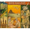 Affiche ancienne de voyage - Paul Berthon - 1897 - Chemins de fer de l'ouest - normandie bretagne - 110.5 par 81 cm - Vue 3