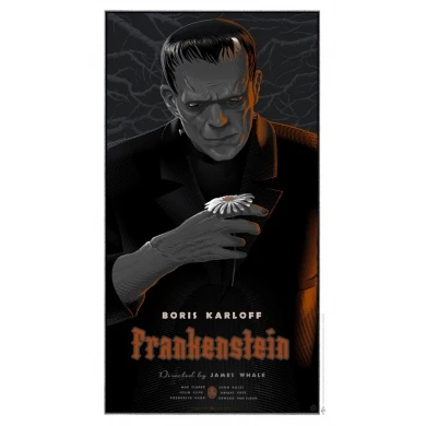 Affiche FRANKENSTEIN par Laurent Durieux. Elbé Paris.