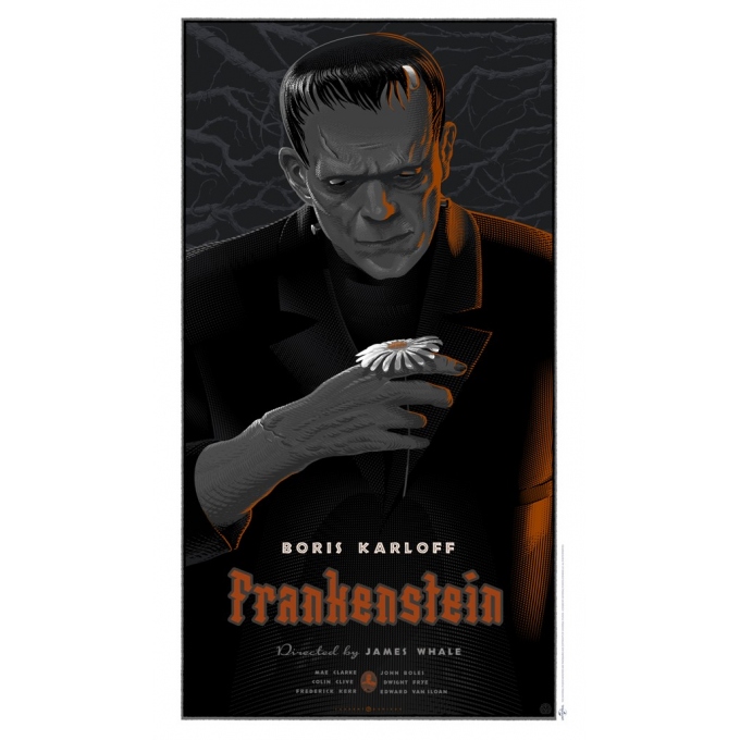 Original poster of FRANKENSTEIN by Laurent Durieux. Elbé Paris.