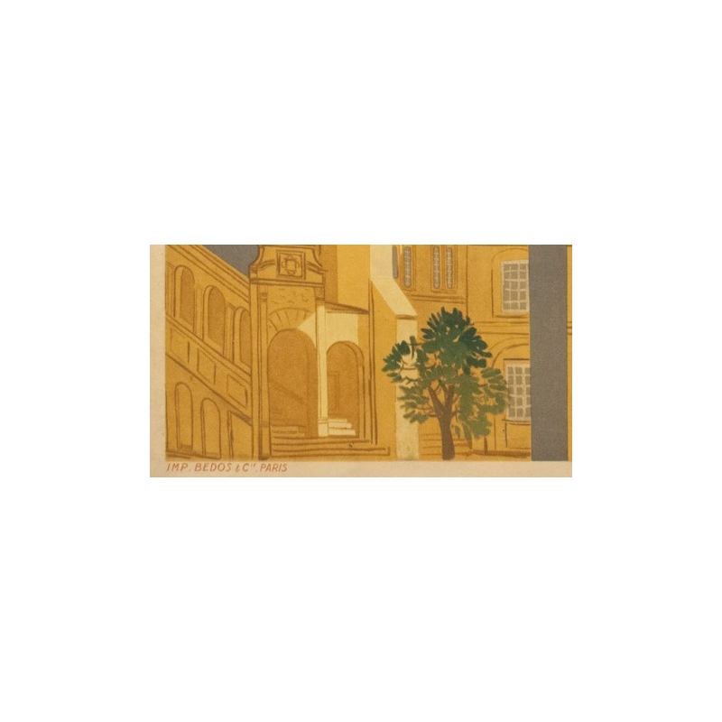 Affiche ancienne de voyage - Dijon - 1950 - Beuville - 79.5 par 61.5 cm - Vue 4